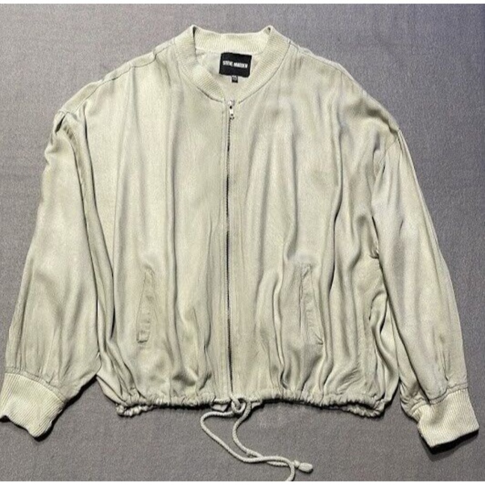 Steve Madden Jacket Women Size XXL Light Green Full Zip Elastic Collar‎ Outewear